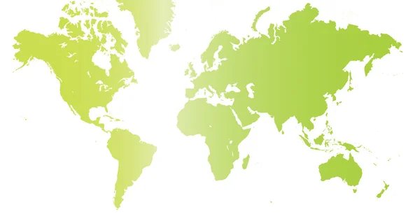 Le monde en couleur verte . — Image vectorielle