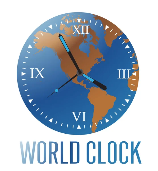 Reloj mundial — Vector de stock