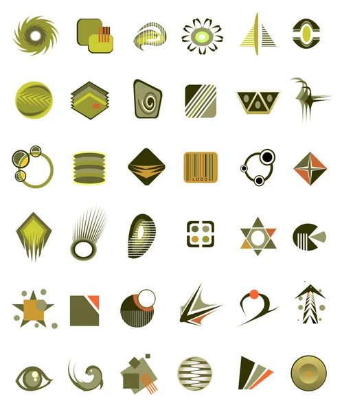 Conjunto de 36 ícones e elementos de design — Vetor de Stock