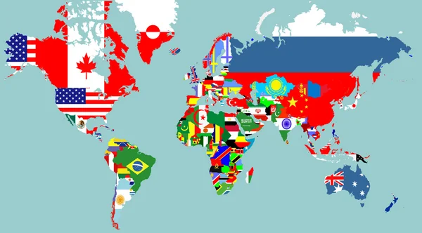 Zarys mapy krajów — Wektor stockowy