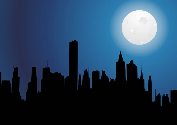 Современный город ночью — стоковый вектор