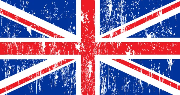 Vlag onder Britse vlag — Stockvector