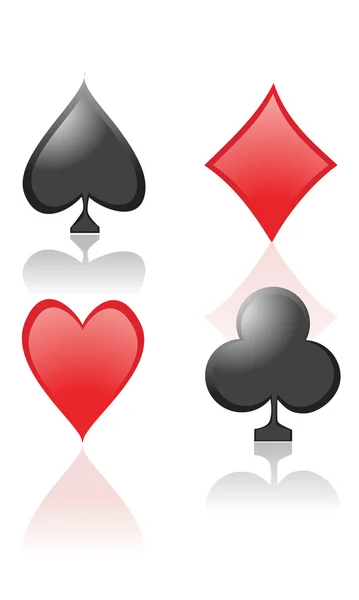 Symbole kart do gry — Wektor stockowy