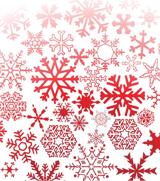 Copos de nieve rojos — Archivo Imágenes Vectoriales