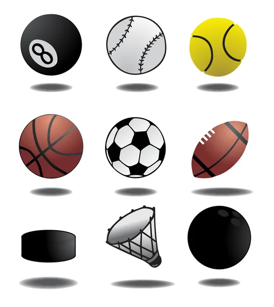 Sport balls detail vector — Stock Vector