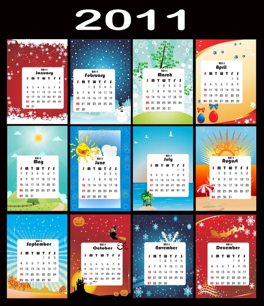 Kalendarz 2011 — Wektor stockowy