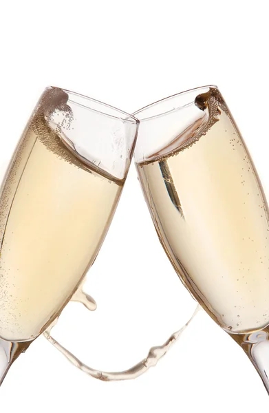 Два елегантних келихи шампанського — стокове фото
