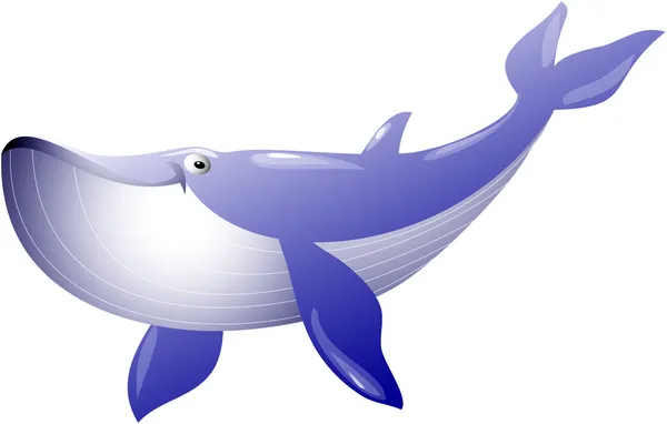 Balena azzurra Vettoriali Stock Royalty Free
