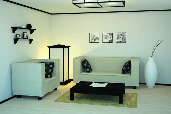 日本风格的室内 图库图片