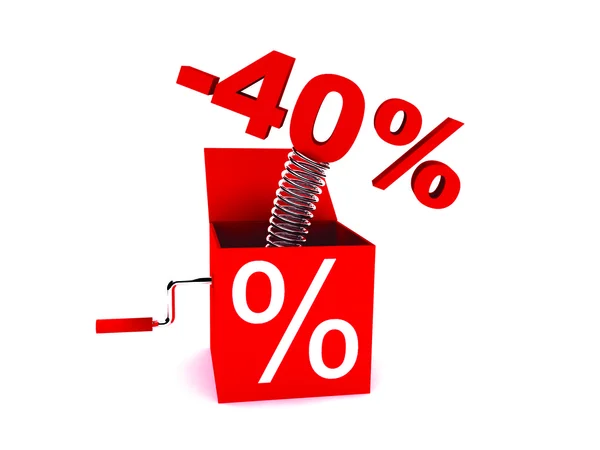 Korting van 40 procent — Stockfoto
