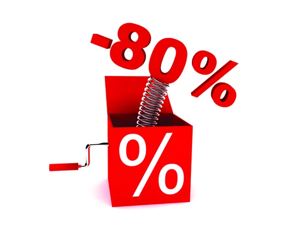 Desconto de 80 por cento — Fotografia de Stock