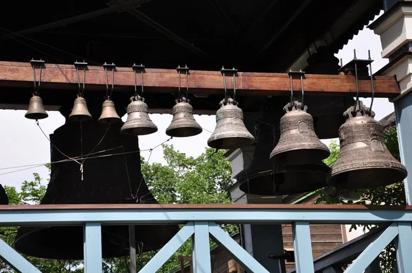 Un número de campanas de bronce Imagen de stock