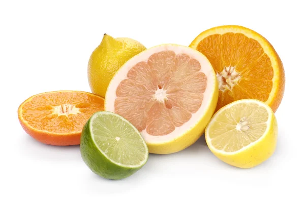 多彩柑橘类水果的混合 — 图库照片