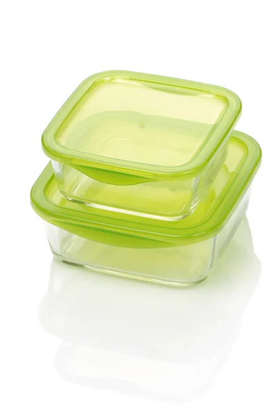 Two glass food container — Stock Photo, Image