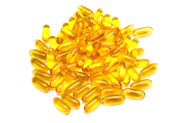 Isolated pill gel supplement capsules — Stock Photo, Image