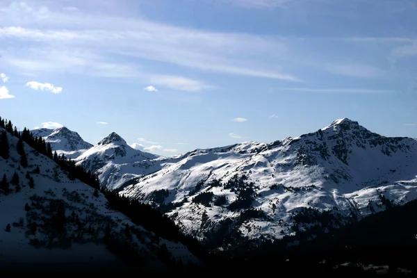 Montanha vista inverno Imagem De Stock