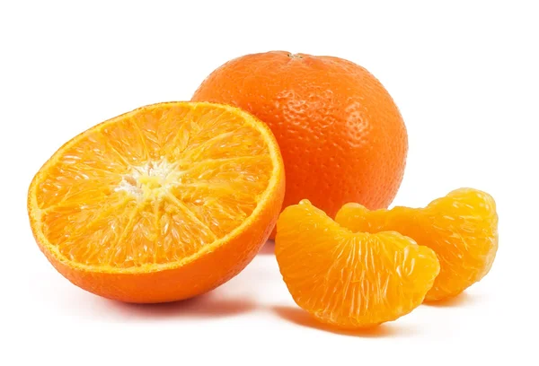 Fresh mandarin isolated on white background — Stock Photo, Image
