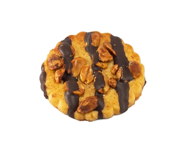 Chocolate chip cookie with peanuts — Stock Photo, Image