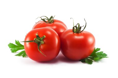 Tomatoes with parsley clipart