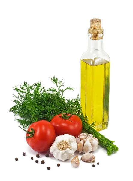Set van ingrediënten en kruiden voor het koken van voedsel — Stockfoto
