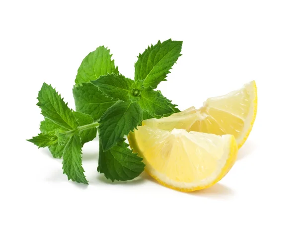 민트와 레몬 슬라이스 — 스톡 사진