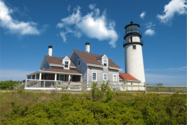 Truro lighthouse on Cape Cod clipart