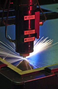 Industrial laser cutter clipart