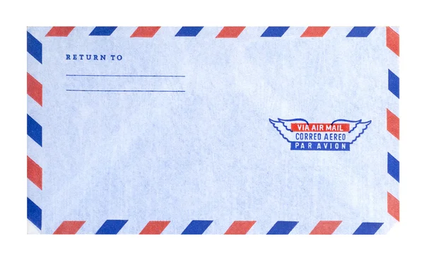 Hava posta zarf, izole — Stok fotoğraf