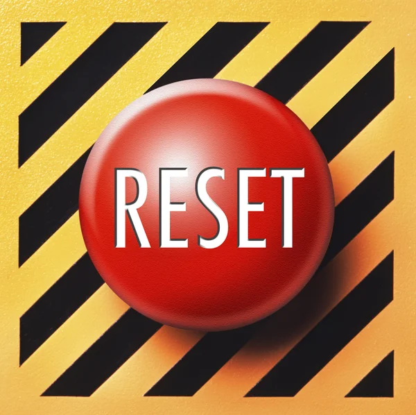 Przycisk Reset — Zdjęcie stockowe