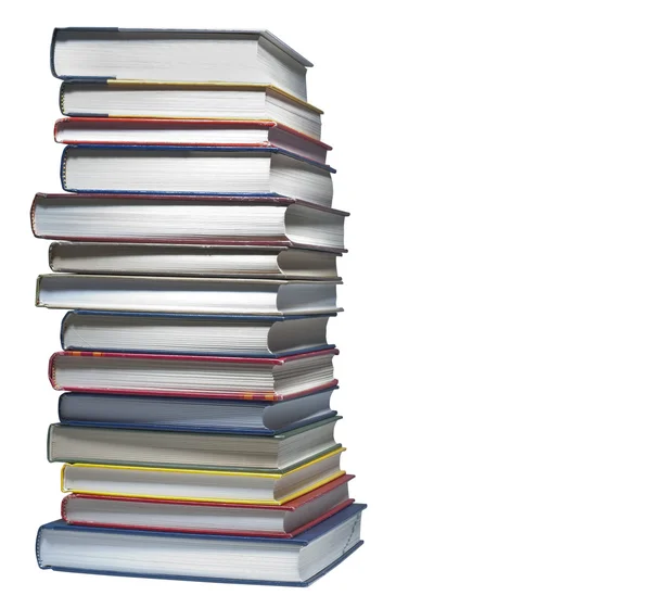 Books stacked, isolated — Stock Photo, Image