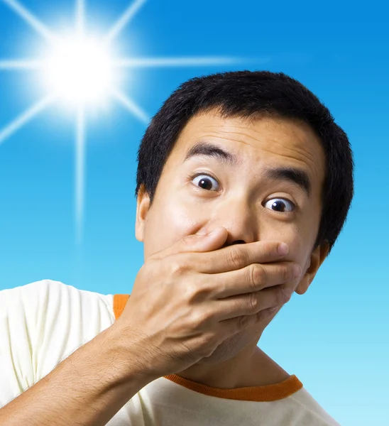 A Stunned and Surprised Man — Stock Photo, Image
