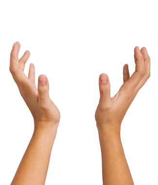 Hands of a woman catching clipart