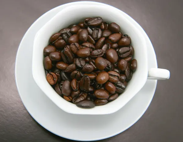 Cup Filled With Coffee Beans — Stock Photo, Image
