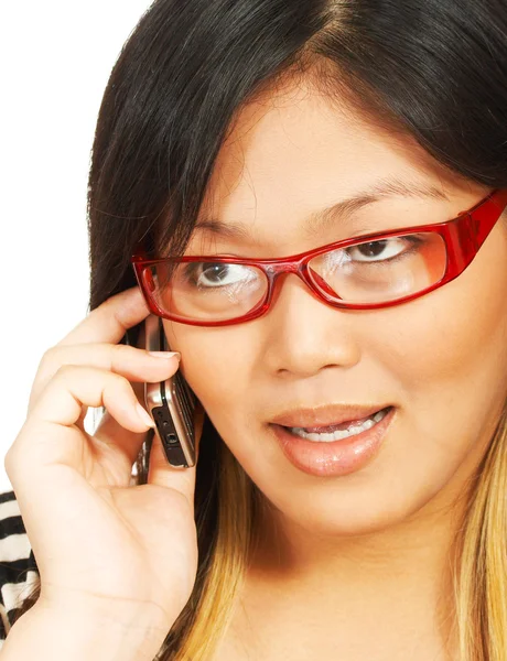 Lady Talking On Her Mobile Phone — Stock Photo, Image