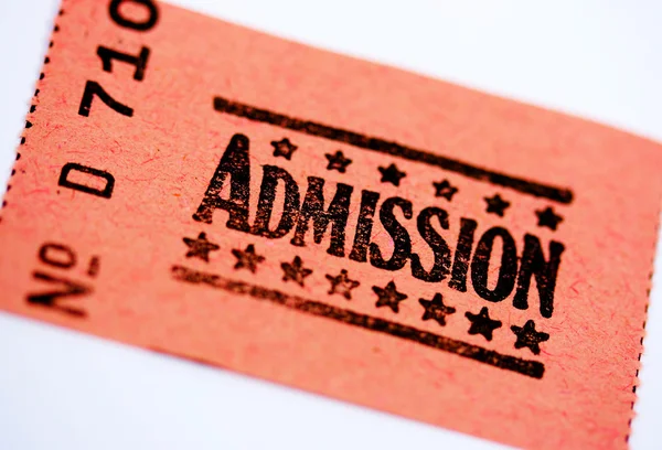 Admission Ticket For A Show Or Theater — Stock Photo, Image