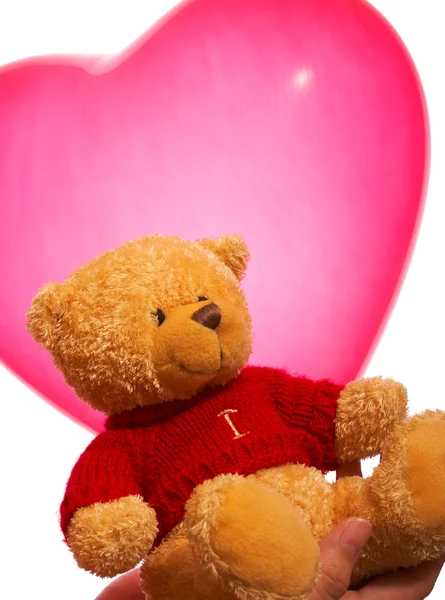 Valentine Teddybär Geschenk oder Geschenk — Stockfoto
