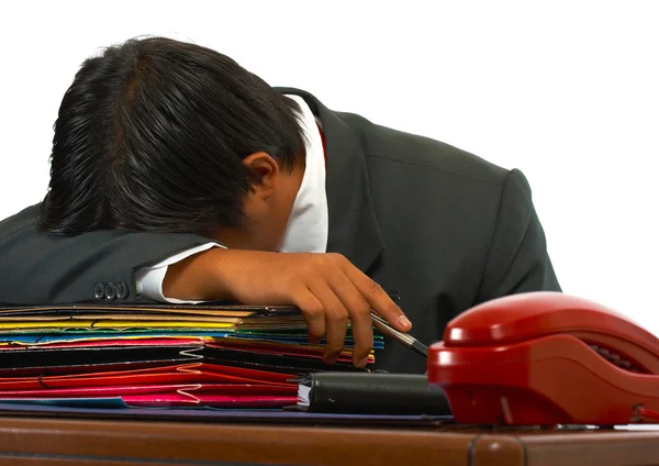 Overloaded Worker Having A Nap — Stock Photo, Image