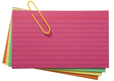 Different Colored Blank Index Cards clipart