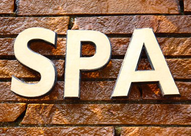 Spa Sign On The Wall - Massage clipart