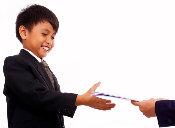 Boy Receiving A Certificate — Stock Photo, Image