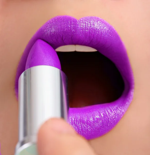 Glamorous With Mauve Lipstick — Stock Photo, Image