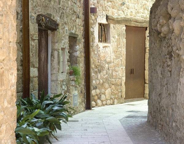 Small Alley Way In A Historic Medieval Village