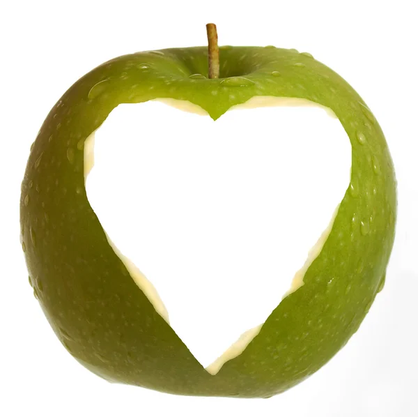 심장에 대 한 건강 한 애플 — 스톡 사진