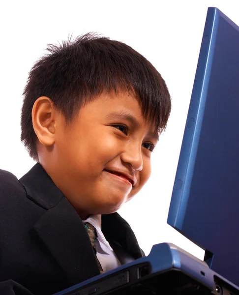 Kid Browsing The Internet — Stock Photo, Image