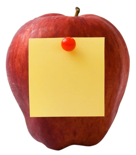 Mesaj ile Besleyici elma — Stok fotoğraf