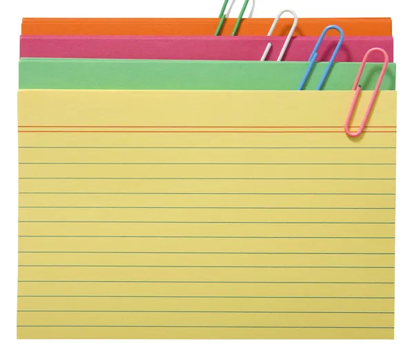 Blank Index Cards For Notes — Stock Photo, Image
