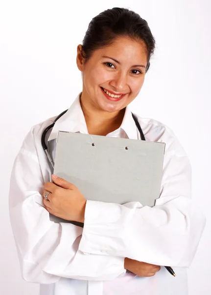 Confident Lady Doctor With Patient — Stock Photo, Image