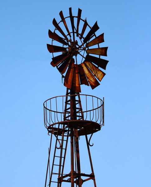 Old Windmill Making Electric Power