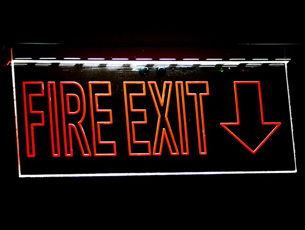 Fire Exit Sign For Emergency — Stock Photo, Image