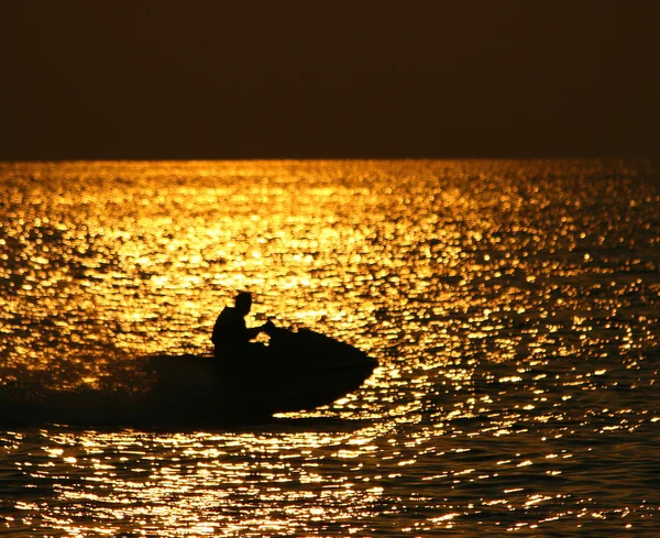 stock image Jet Ski On An Ocean At Sunset